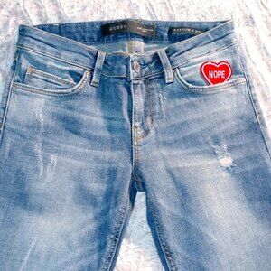 Guess Marilyn Zip Ankle Jeans size 28
